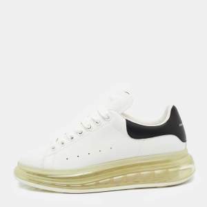 Pre Owned Alexander McQueen White Leather Oversized Low-Top Sneakers Size 40