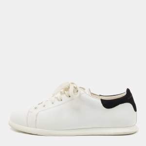 Alexander McQueen White Leather Low Top Sneakers Size 39.5 