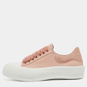 Alexander McQueen Old Rose/white Plimsoll Platform Sneaker Size 39