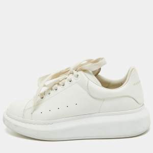 Alexander McQueen White Leather Oversized Sneakers Size 39