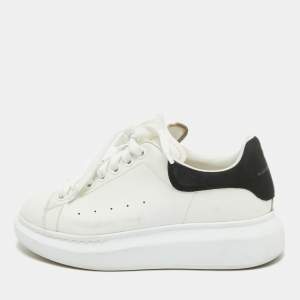 Alexander McQueen White Leather Oversized Sneakers Size 38