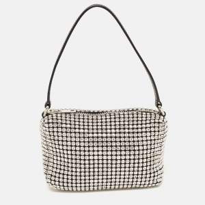 Alexander Wang Black Crystal Embellished Mini Heiress Pouch Bag