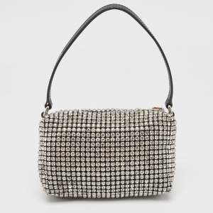 Alexander Wang Black Crystal Embellished Mini Heiress Pouch Bag