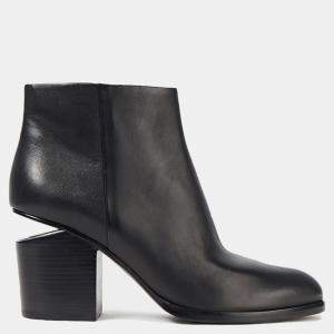 Alexander Wang Black Leather Ankle Boots 40