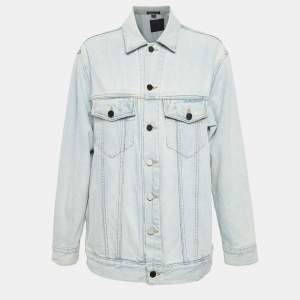 Alexander Wang Blue Washed Denim Button Front Jacket S