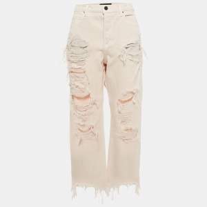 Denim X Alexander Wang Pink Distressed Denim Rival Jeans M Waist 34"