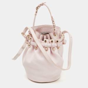 Alexander Wang Light Pink Textured Leather Diego Bucket Bag