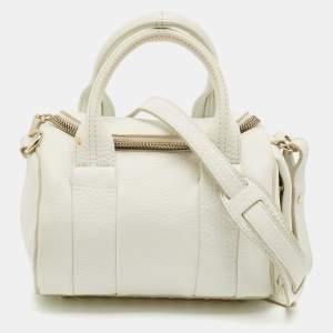 Alexander Wang White Pebbled Leather Mini Rockie Bag