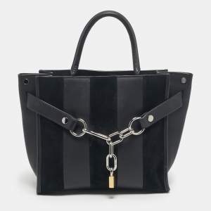 Pre Owned Alexander Wang Black Leather and Suede Attica Chain Tote