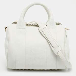 Pre Owned Alexander Wang White Leather Small Rockie Bag