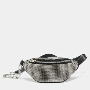 Pre Owned Alexander Wang Attica Mini Black Rhinestone Belt Bag