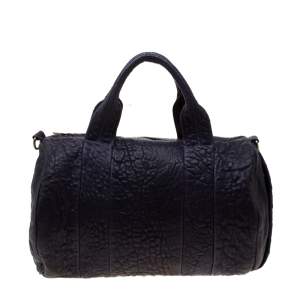 Alexander Wang Purple Pebbled Leather Rocco Duffel Bag