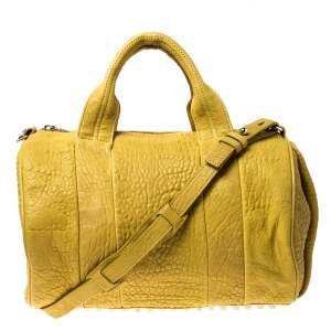 Alexander Wang Yellow Leather Rocco Duffle Bag