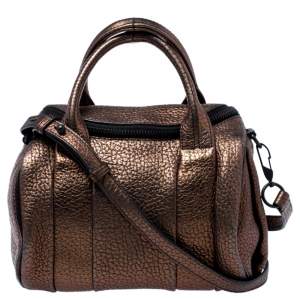 Alexander Wang Metallic Iridescent Textured Leather Rocco Bag