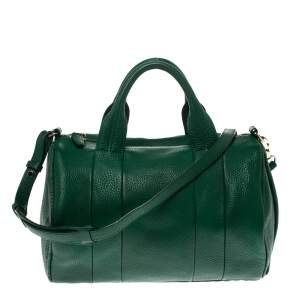 Alexander Wang Green Textured Leather Rocco Duffel Bag