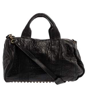 Alexander Wang Black Leather Rocco Duffle Bag