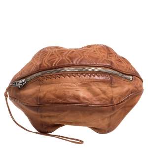 Alexander Wang Brown Leather Brady Football Clutch