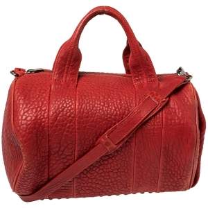 Alexander Wang Red Pebbled Leather Mini Rockie Satchel