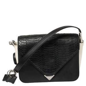Alexander Wang Black Leather Small Prisma Envelope Crossbody Bag
