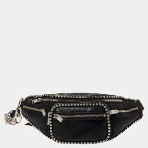 Alexander Wang Black Leather Studded Attica Fanny Belt Bag