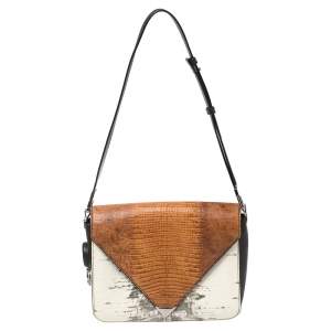 Alexander Wang Multicolor Lizard Embossed Leather Prisma Envelope Shoulder Bag