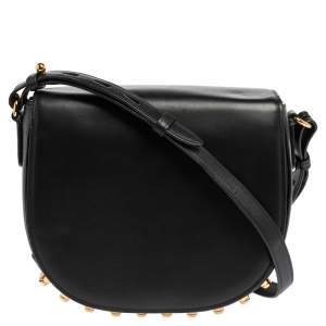 Alexander Wang Black Leather Studded Lia Shoulder Bag