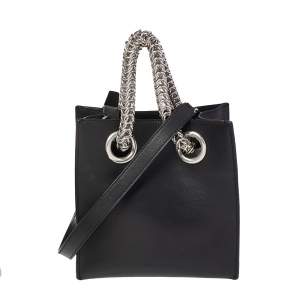 Alexander Wang Black Leather Genesis Box Chain Tote