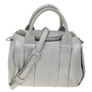 Alexander Wang Metallic Silver Leather Small Rockie Satchel