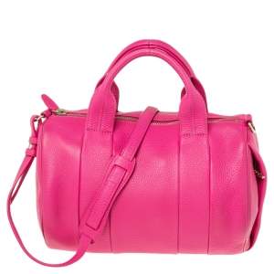 Alexander Wang Pink Leather Rockie Boston Bag