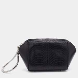 Alexander Wang Black Watersnake Leather Chastity Pouch