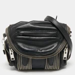 Alexander Wang Black Leather Micro Marti Shoulder Bag