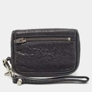 Alexander Wang Black Leather Fumo Wristlet Clutch