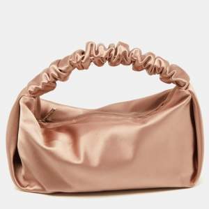 Alexander Wang Rose Gold Satin Mini Scrunchie Mini Bag