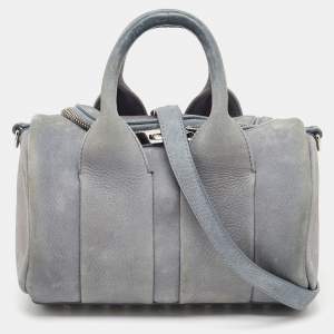 Alexander Wang Grey Suede Mini Rockie Satchel