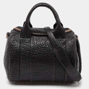 Alexander Wang Black Textured Leather Rocco Bag
