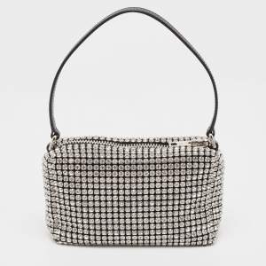 Alexander Wang Black Crystal Embellished Mini Heiress Pouch Bag