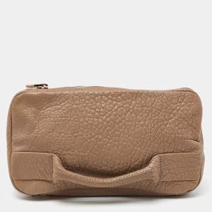 Alexander Wang Beige Leather Zipped Pouch