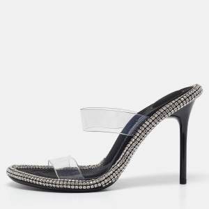 Alexander Wang Transparent PVC Nova Slide Sandals Size 37