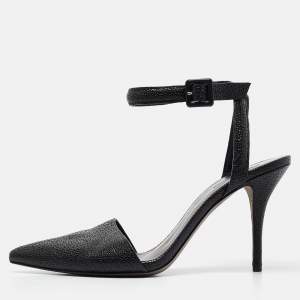 Alexander Wang Black Leather Lovisa Ankle Strap Pumps Size 41