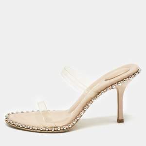 Alexander Wang Transparent PVC Nova Slide Sandals Size 38