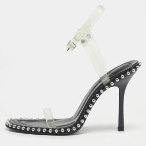 Pre Owned Alexander Wang Green PVC Nova Ankle Strap Sandals Size 37