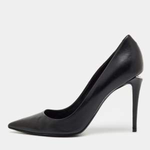 مملوكة مسبقًا Alexander Wang Black Leather Pointed Toe Pumps Size 40