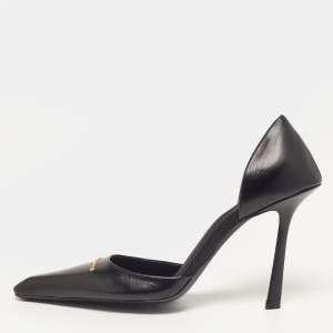 Pre Owned Alexander Wang Viola Size 38.5 Black Leather Pointed Toe D'orsay Pumps