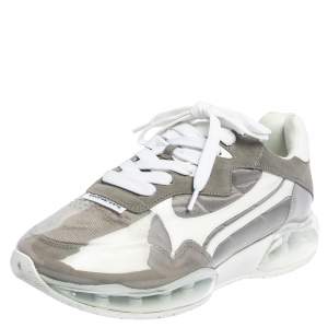Alexander Wang Grey/White PVC, Suede And Leather Stadium Low Top Sneakers Size 38.5