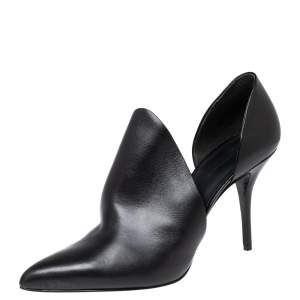 Alexander Wang Black Leather Cutout Pointed Toe Booties Size 41