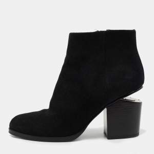 Alexander Wang Black Suede Ankle Boots Size 37