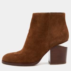 Alexander Wang Brown Suede Gabi Ankle Booties Size 39.5