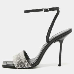 Alexander Wang Black Leather Julie Sandals Size 36