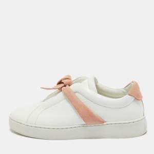 Alexandre Birman White Leather Low Top Sneakers 37