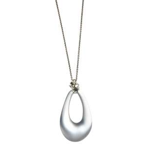 Alexis Bittar Crystal Teardrop Lucite Long Pendant Necklace